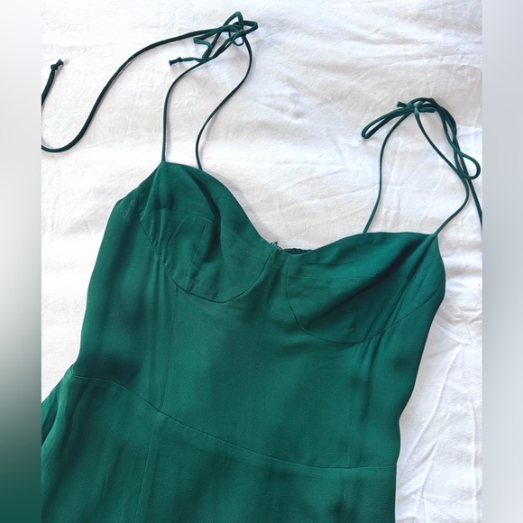 Reformation Juliette Dress Emerald Green - Picture 5 of 8